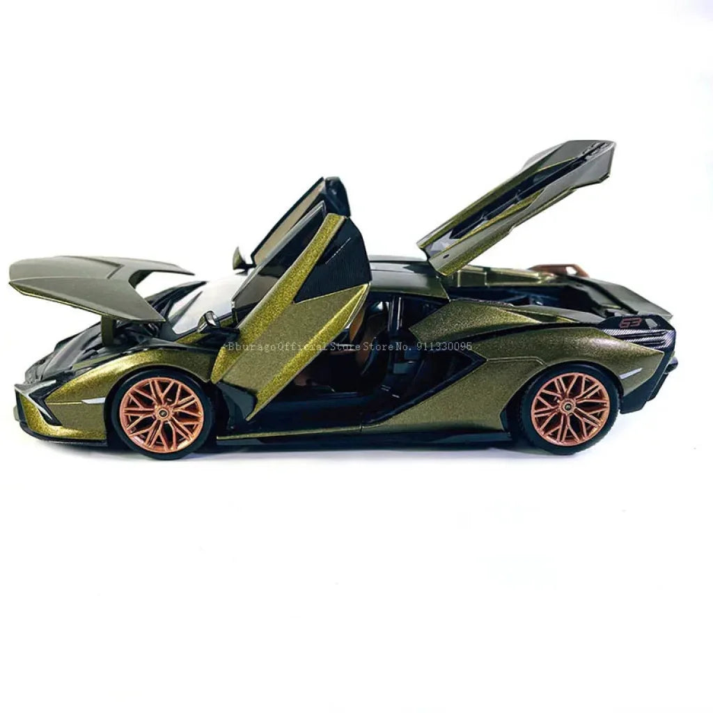 Bburago 1:24 Scale New Lamborghini Sian Fkp 37 Alloy Luxury Vehicle Diecast