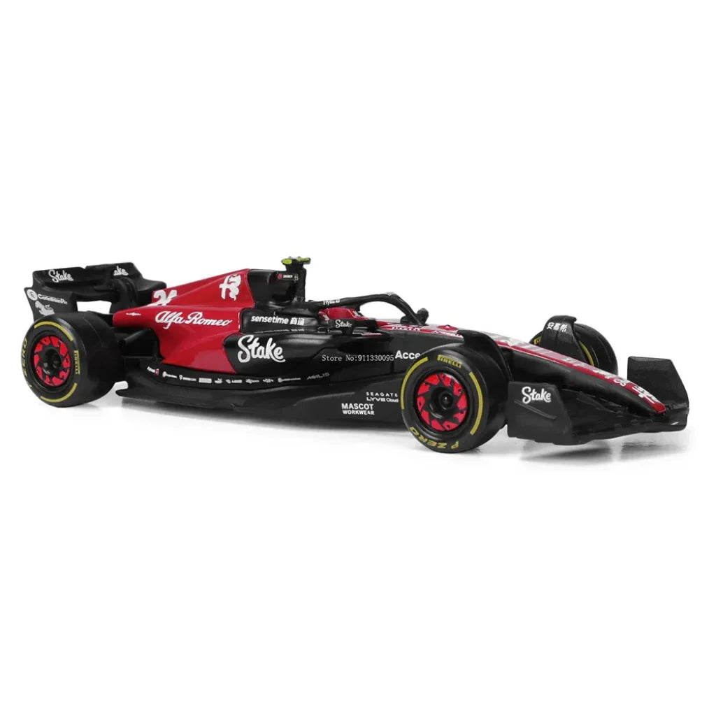 Bburago 1:43 Alfa Romeo F1 Team Stake 2023 C43 #24 Zhou Guanyu #77 Valtteri Bottas Alloy Car Die