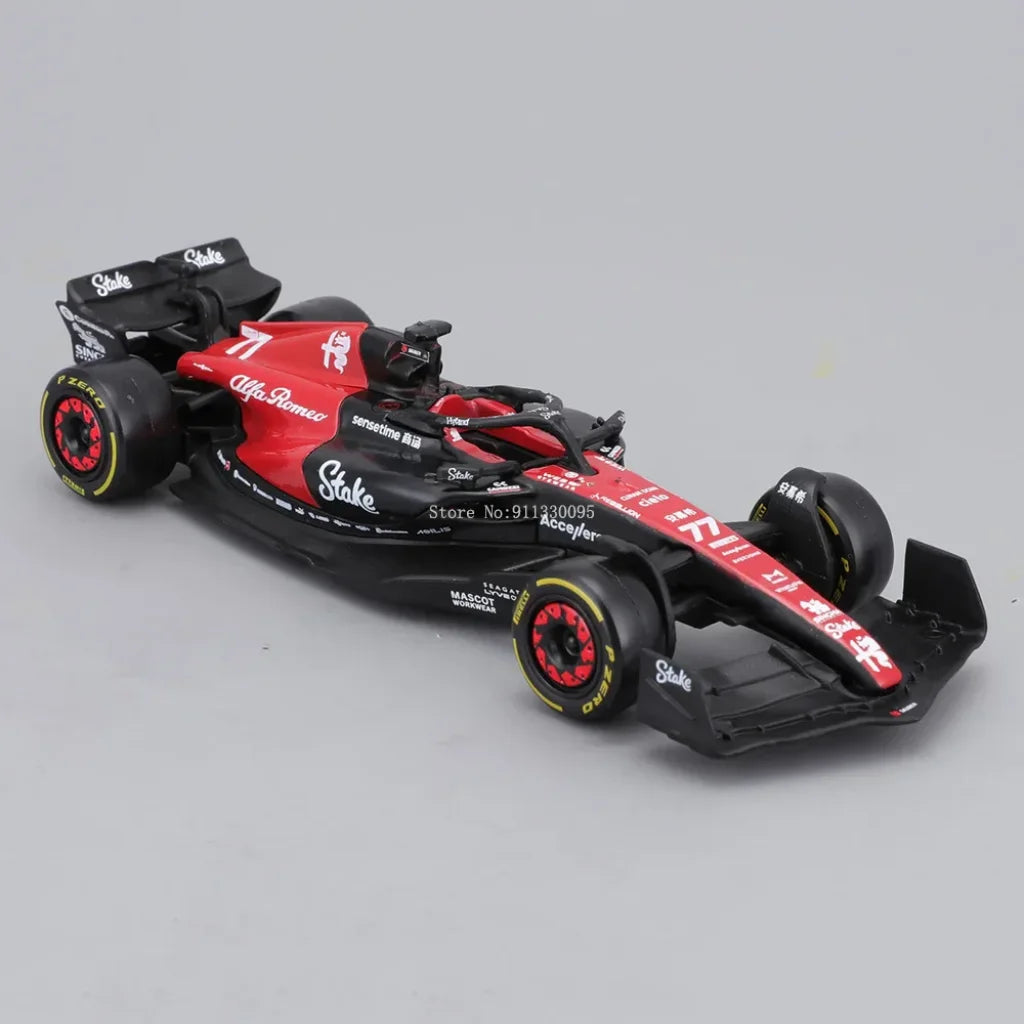 Bburago 1:43 Alfa Romeo F1 Team Stake 2023 C43 #24 Zhou Guanyu #77 Valtteri Bottas Alloy Car Die
