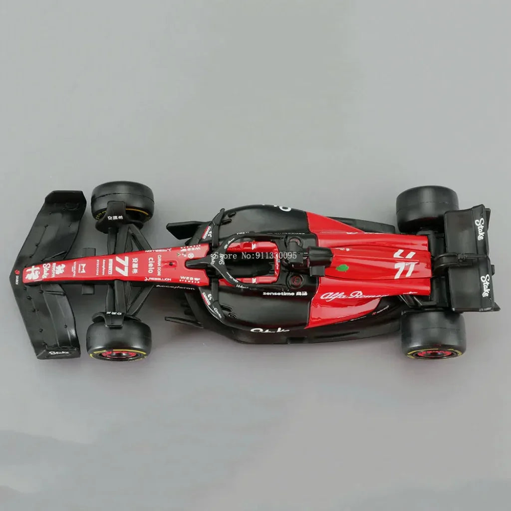 Bburago 1:43 Alfa Romeo F1 Team Stake 2023 C43 #24 Zhou Guanyu #77 Valtteri Bottas Alloy Car Die