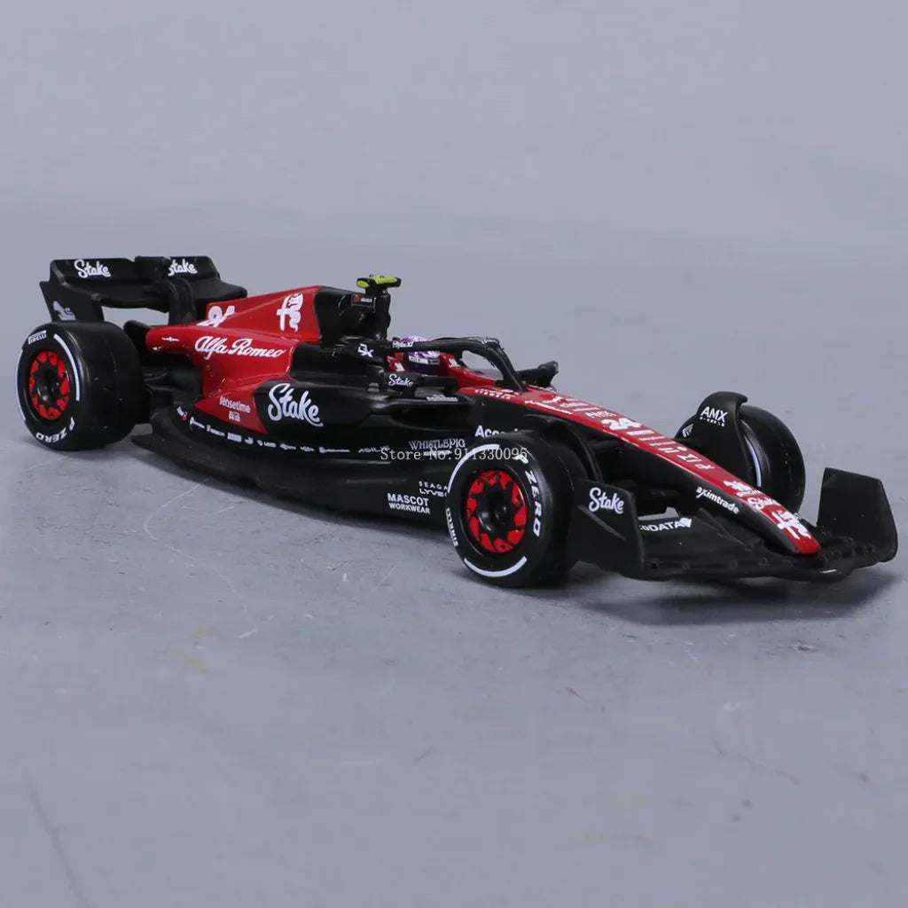 Bburago 1:43 F1 2023 24# Zhou Guanyu Alfa Romeo Team Stake C43 77# Valtteri Bottas Alloy Car Die