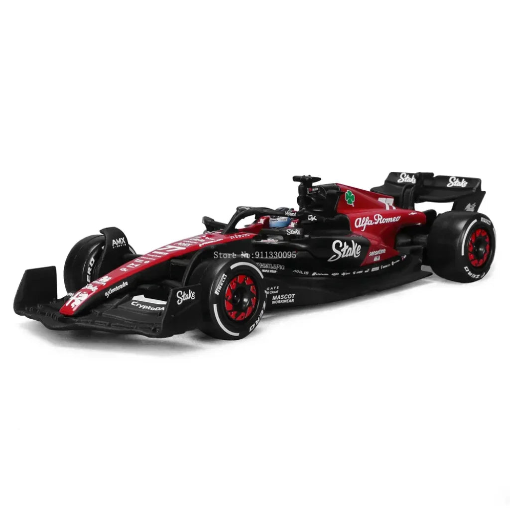 Bburago 1:43 F1 2023 24# Zhou Guanyu Alfa Romeo Team Stake C43 77# Valtteri Bottas Alloy Car Die