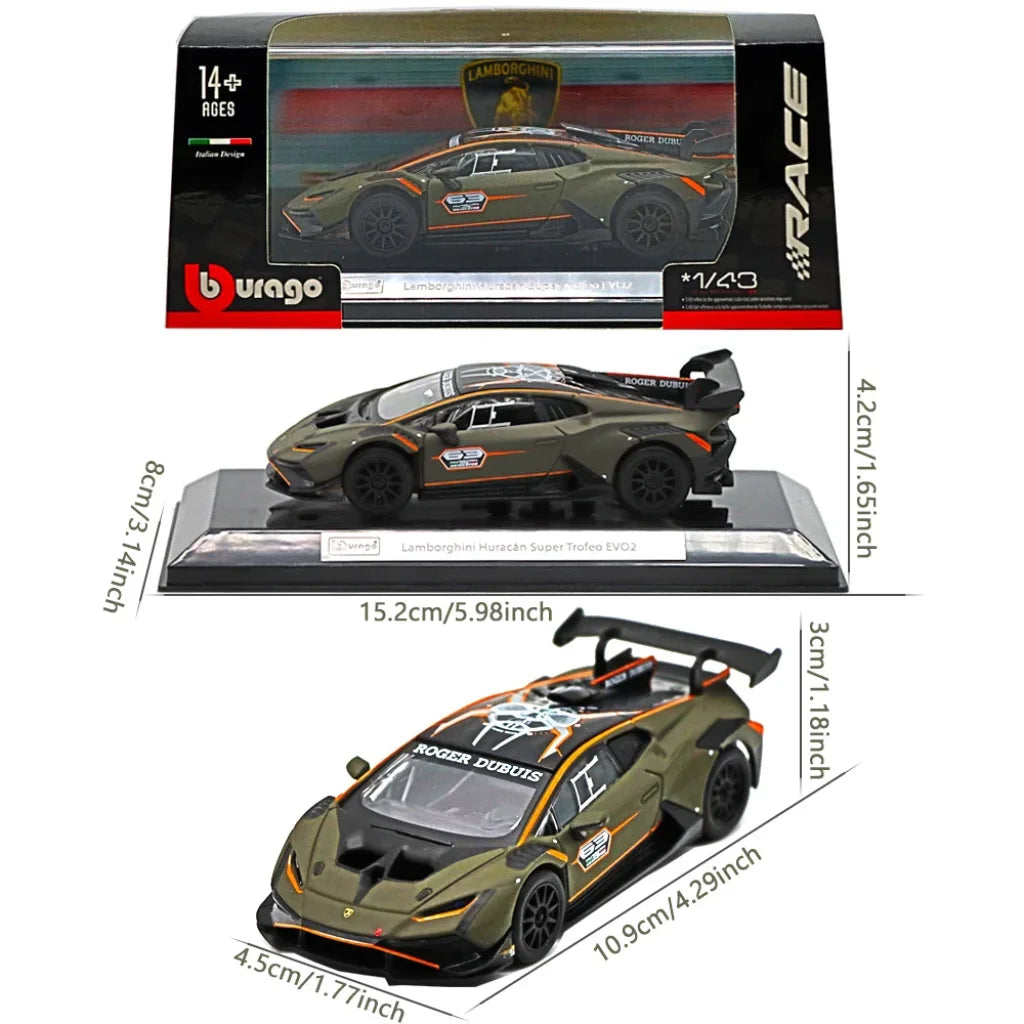 Bburago Lamborghini Huracan Super Trofeo EVO2 Cars 1:43 - with box