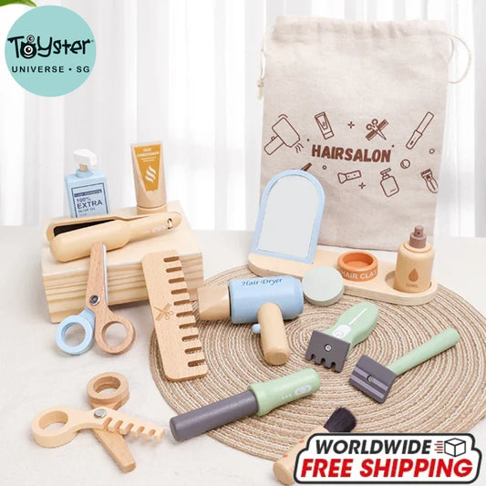 Beauty Salon Wooden Set - Haircut kit