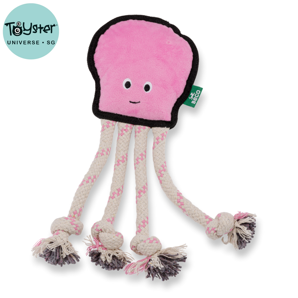 Beco Dog Toy Octopus | Floats Squeaks Sustainable Material - Dog Toys