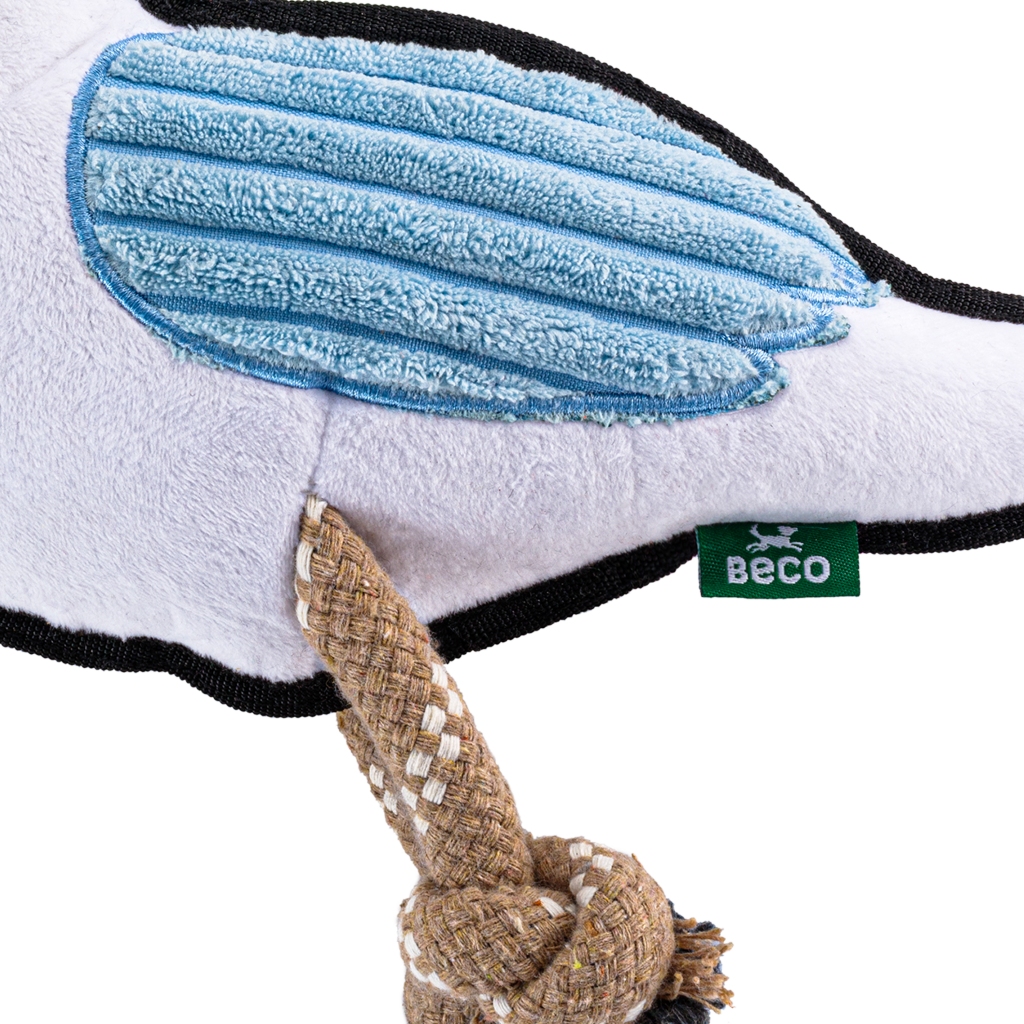 Beco Dog Toy Seagull | Floats Squeaks Sustainable Material - Dog Toys