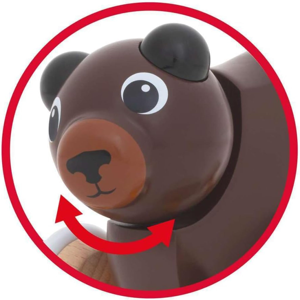 BRIO Push Along Bear - Brio