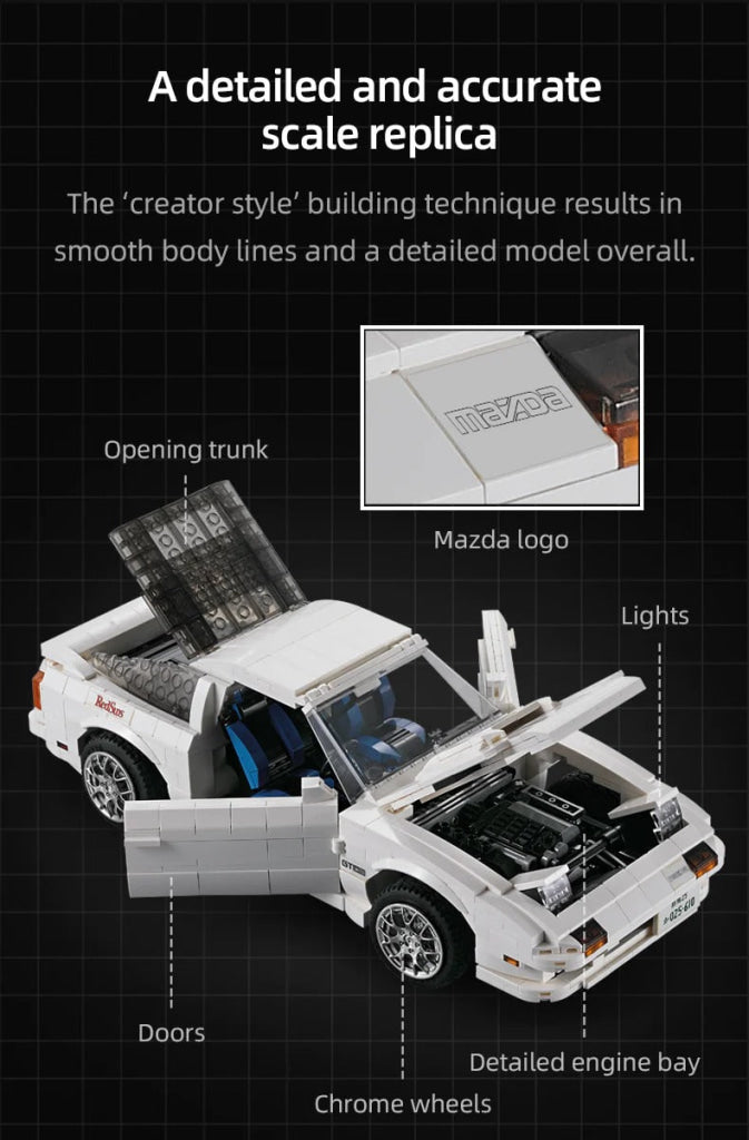 Cada Initial D 1: 12 Mazda Rx-7 Fc3S C61022W - Non-Motorized