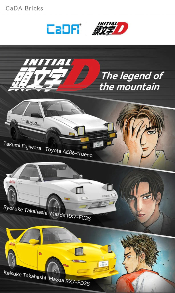 Cada Initial D 1:35 Mazda Rx-7 Fc3S C55016W