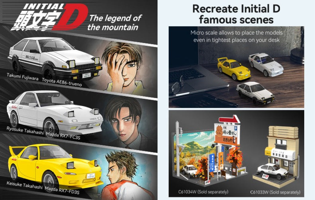 Cada Initial D 1:35 Mazda Rx-7 Fc3S C55016W