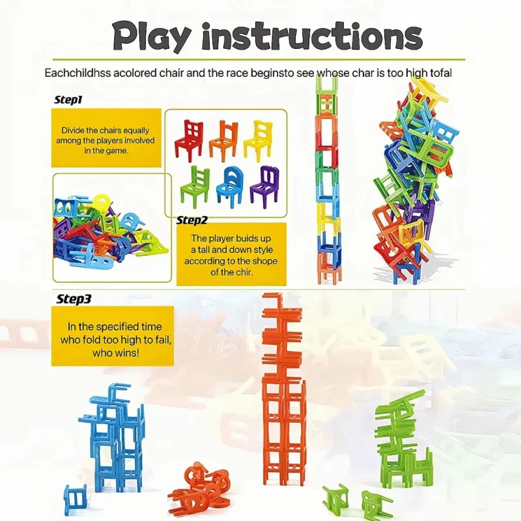 Chair Stacking Tetra Tower Fun Balance Game