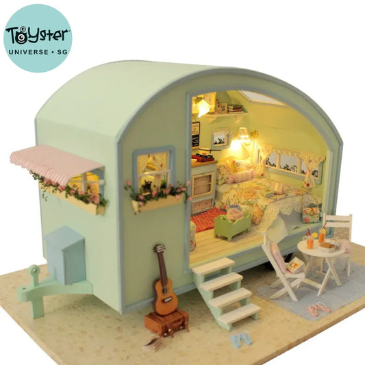 Charming Diy Miniature Caravan House With Furniture