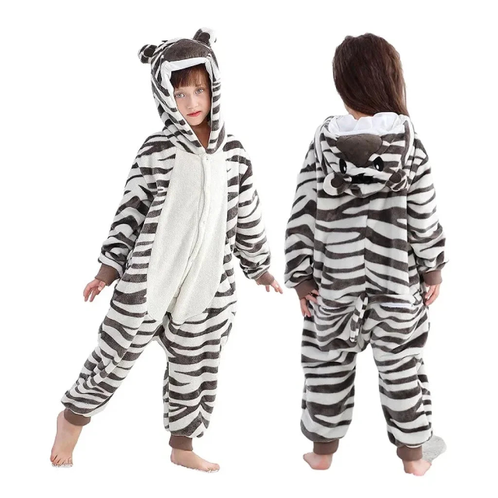 Children Winter Overalls Costume E Zebra / 9-10T(Height125-134