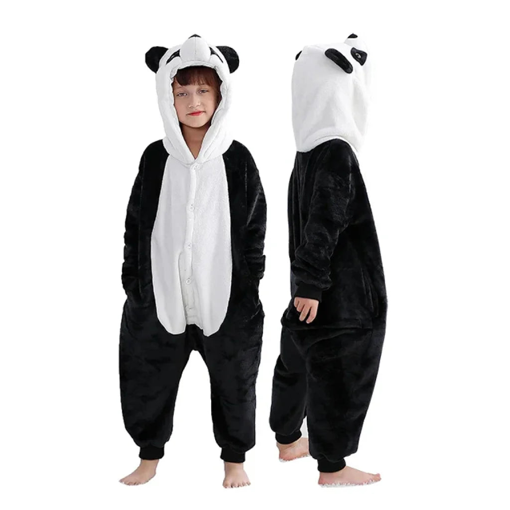 Children Winter Overalls Costume F Panda / 11-12T(Height135-145