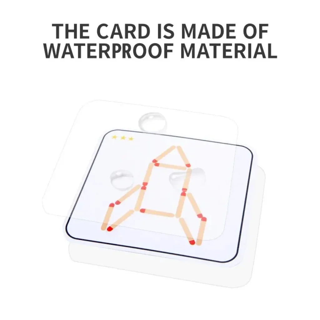 Children’s Wooden Match Game Stick Geometric Logic Thinking