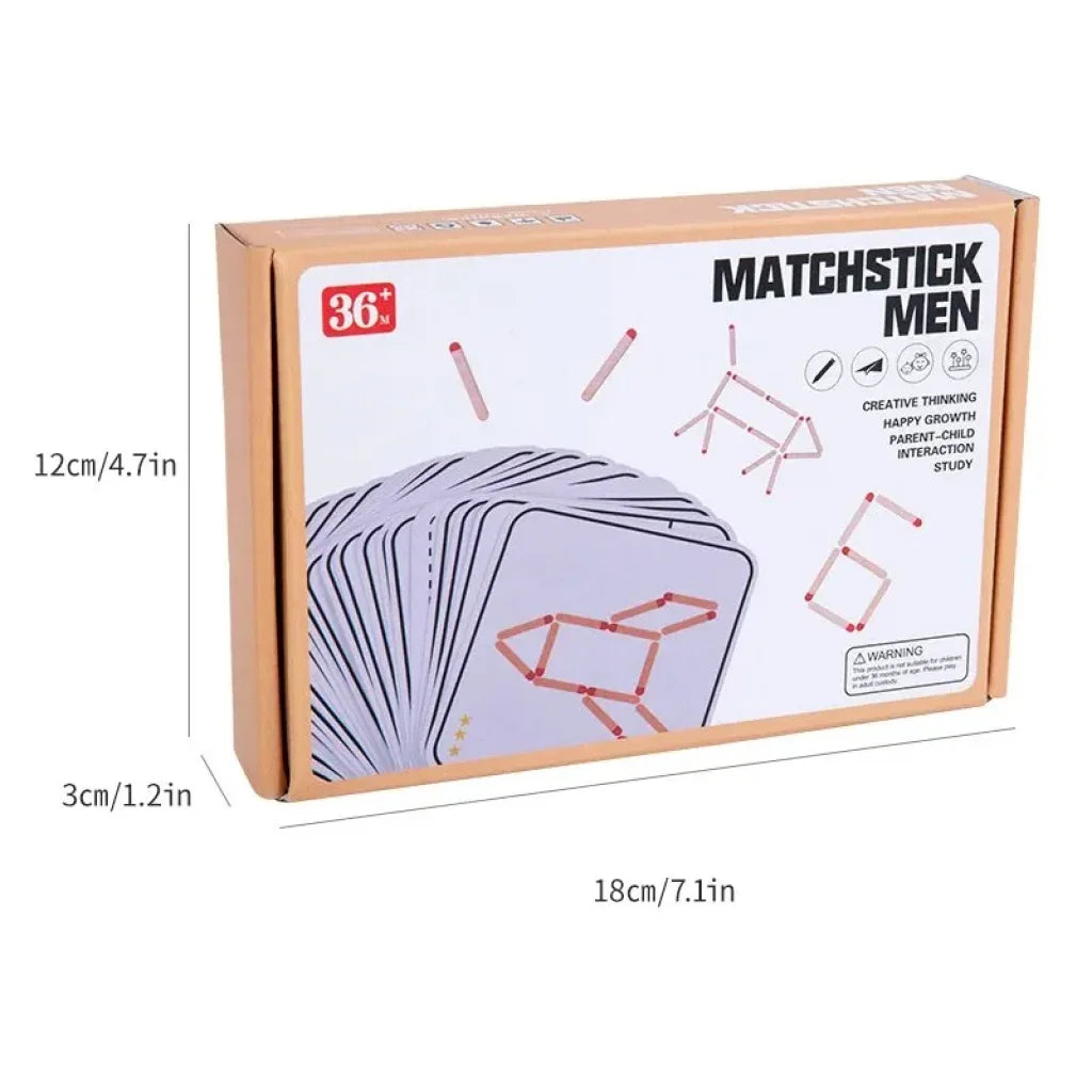 Children’s Wooden Match Game Stick Geometric Logic Thinking