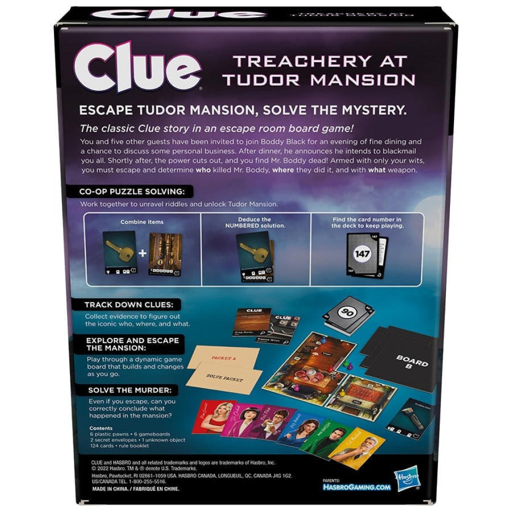 Clue Treachery at Tudor Mansion - Hasbro Gaming