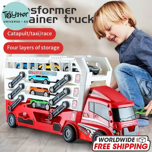 Container Truck (6 Alloy Pull Back Car)