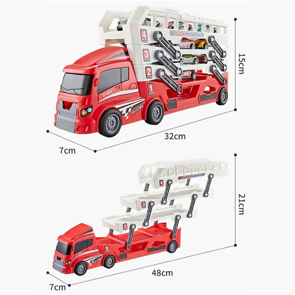 Container Truck (6 Alloy Pull Back Car)
