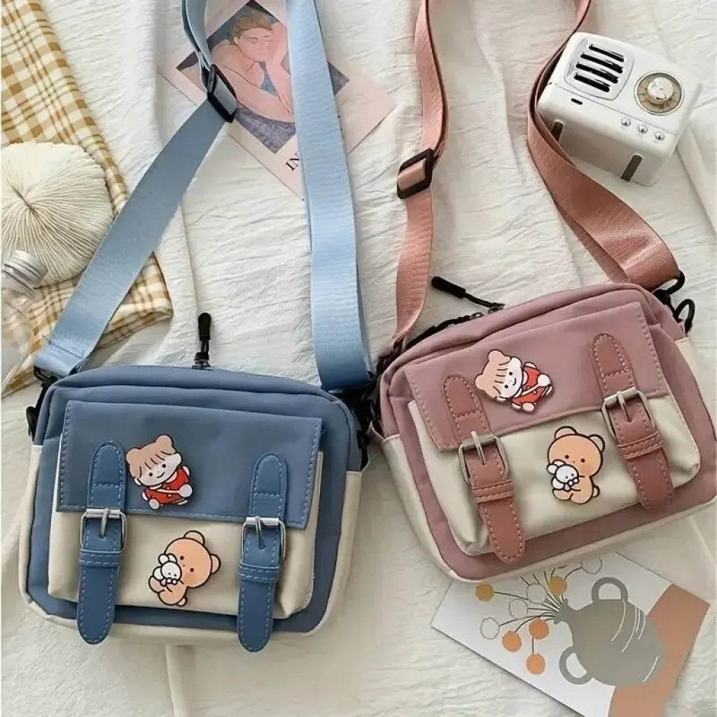 Crossbody Canvas Bag For Girls Student