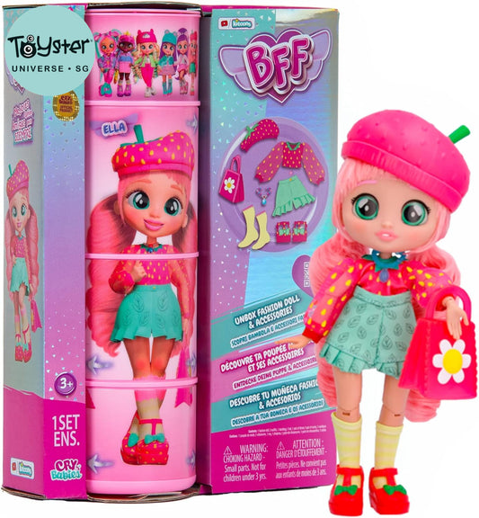 Cry Babies Bff Ella Fashion Doll With 9 + Surprises