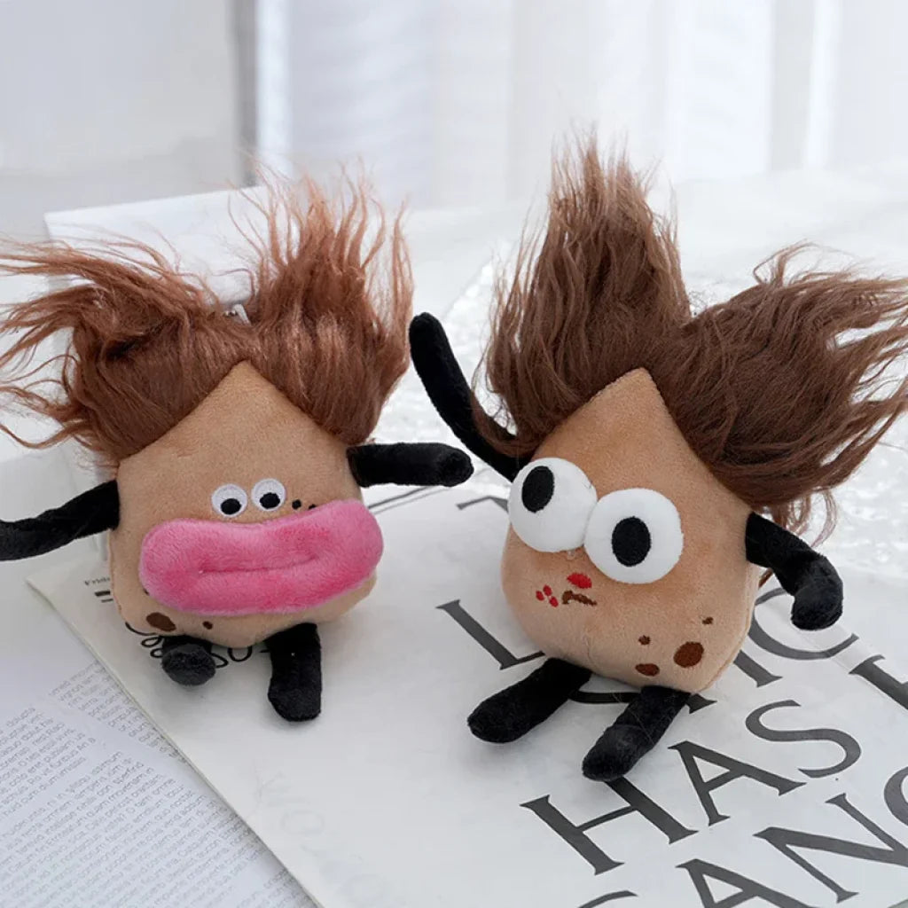 Cute Anime Sausage Mouth Doll Plush Keychain