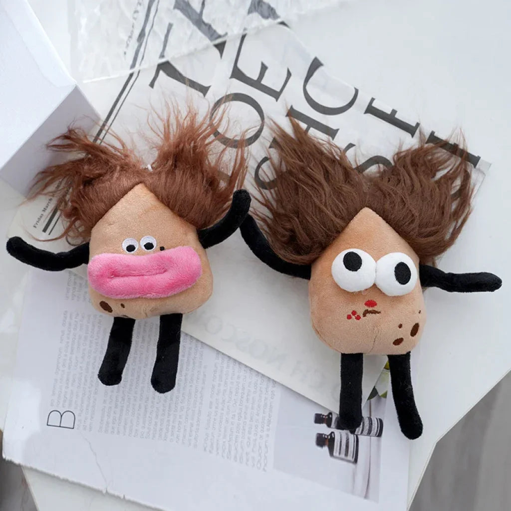 Cute Anime Sausage Mouth Doll Plush Keychain