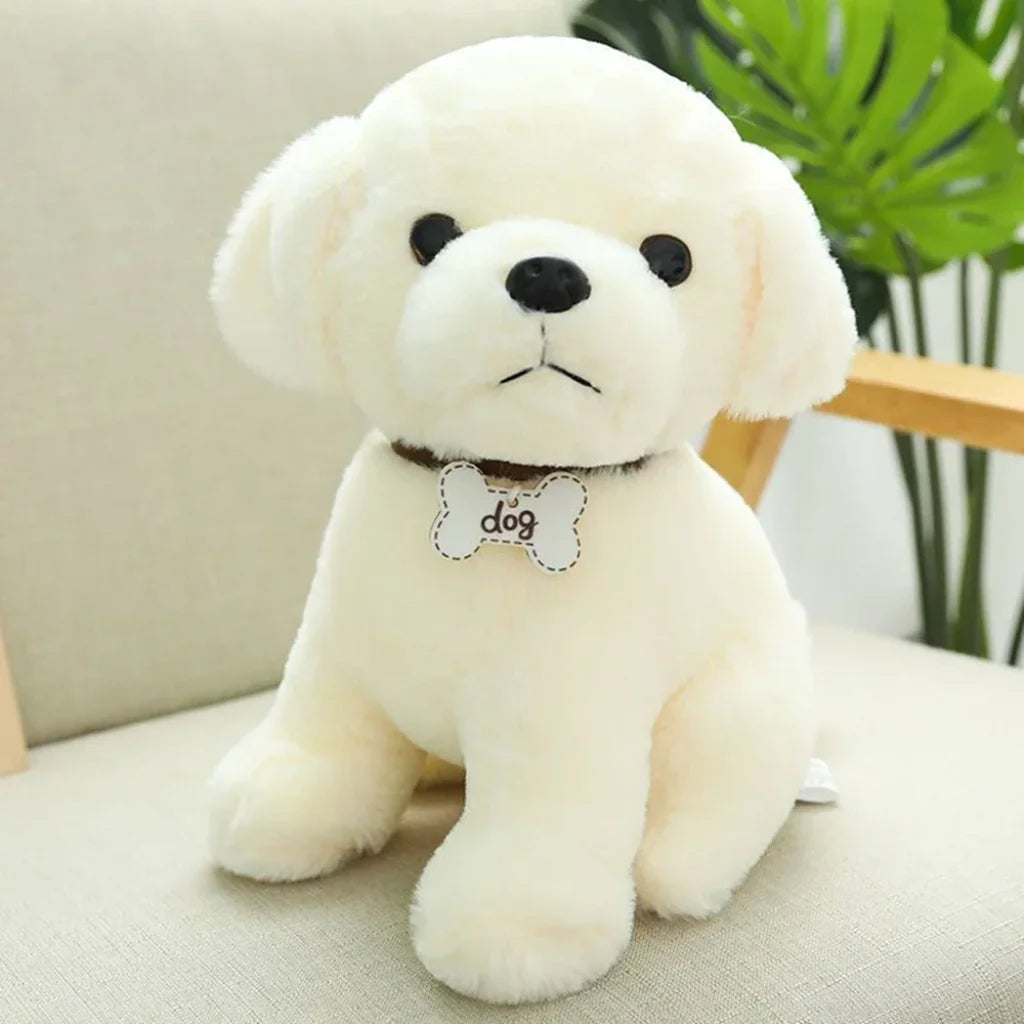 Cute Dog Plush Toy Cream-Yellow / 22Cm