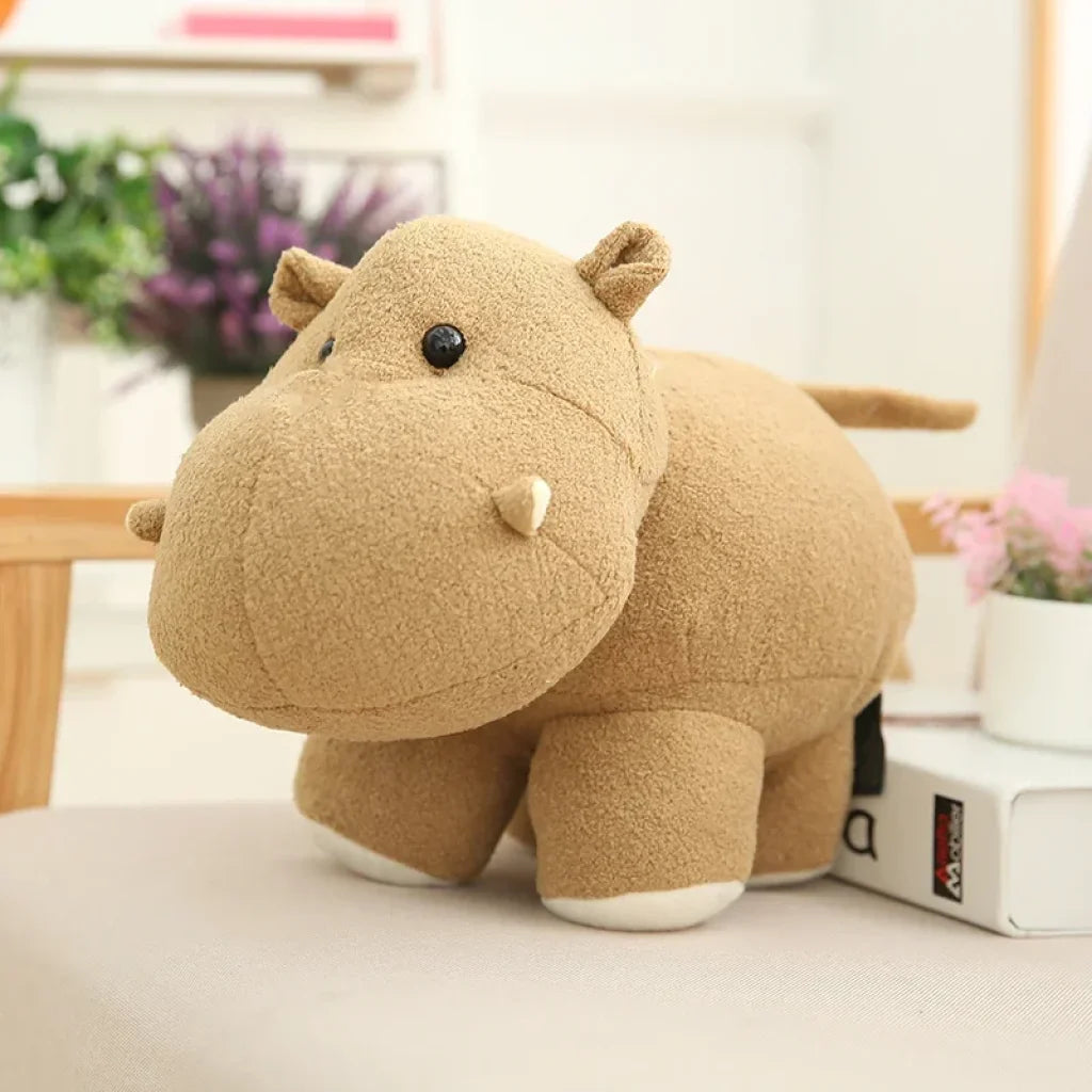 Cute Safari Plush - Hippos Brown / 20CM