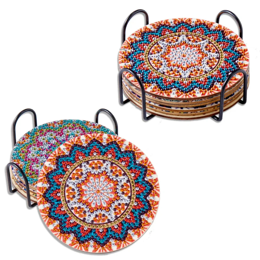 Diamond Art Painting Coasters With Holder