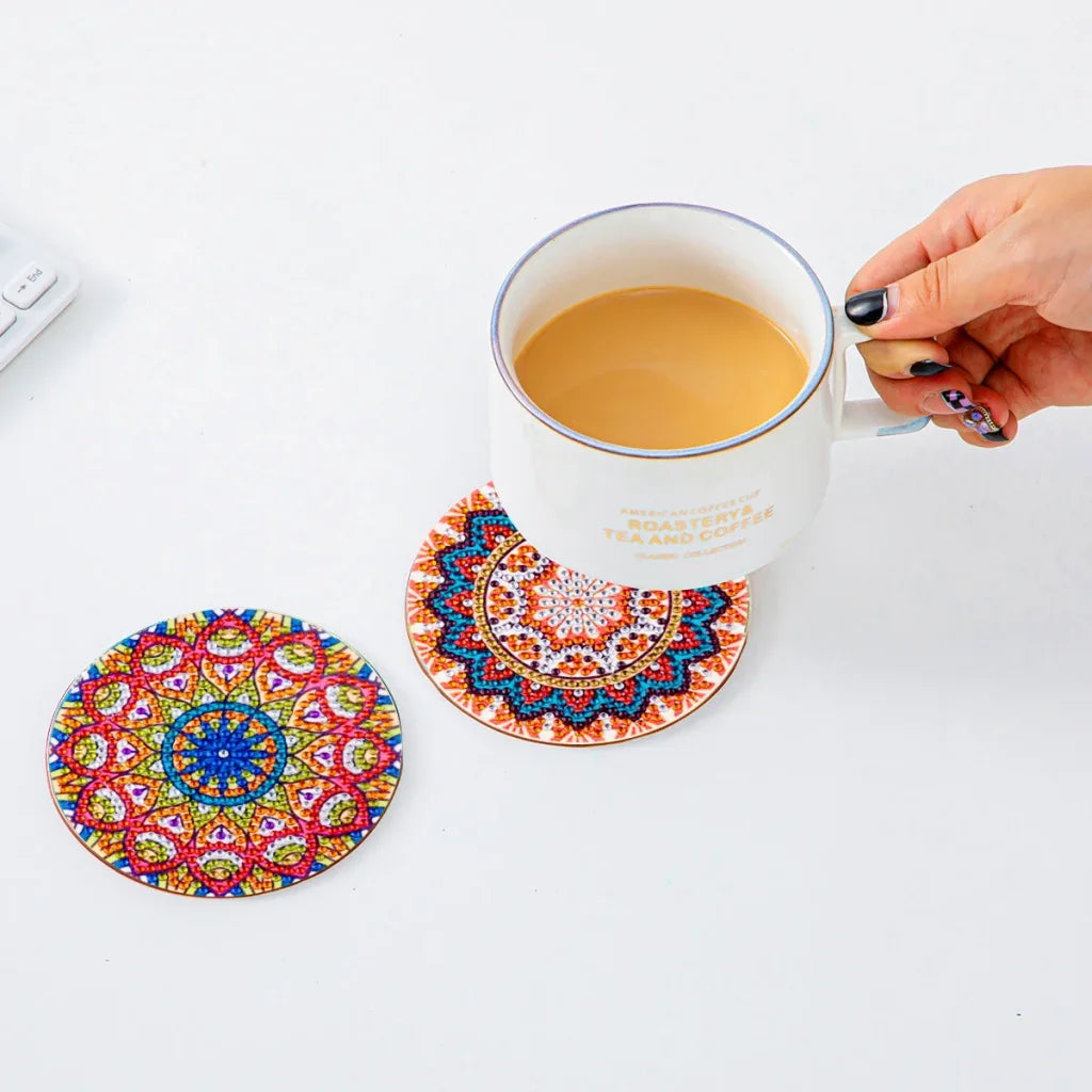 Diamond Art Painting Coasters With Holder