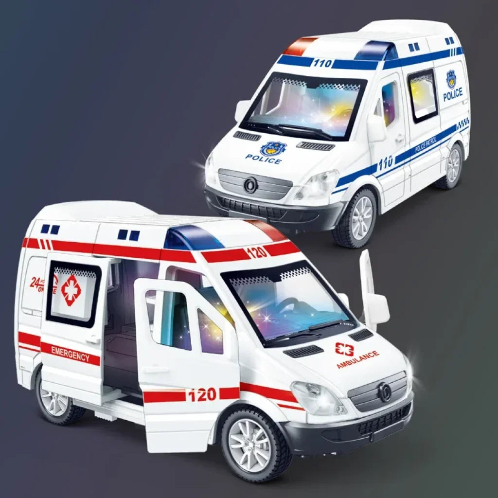 Die-cast Ambulance Fire-Truck Police Mini Car 1:32