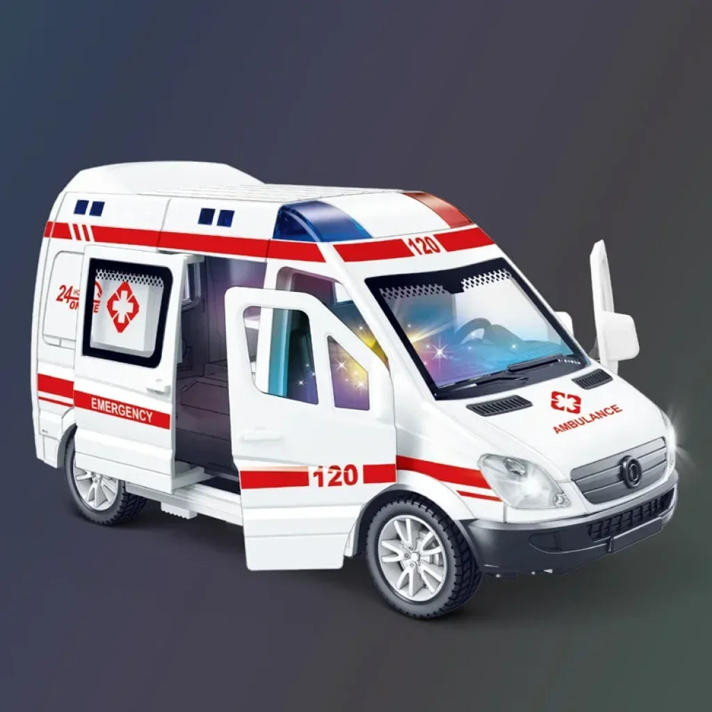 Die-cast Ambulance Fire-Truck Police Mini Car 1:32