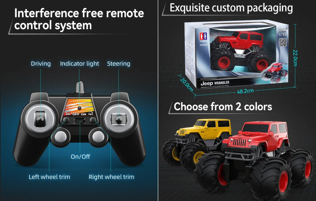 Double Ejeep Wrangler Amphibious Rc E342 E