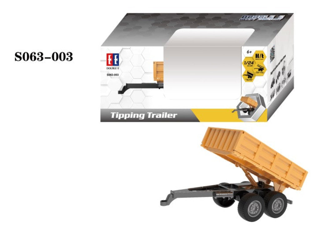 Double E Licensed Jcb Fastrac 4220 Farm Truck Rc E359 S063-003 Agricultural Dump Trailer 1:24