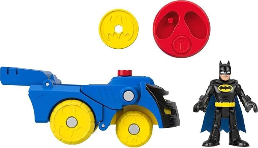 Fisher Price Imx Dc Head Shifters Batman Figure And Batmobile Transforming Vehicle