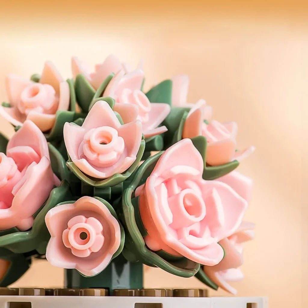 Flower Building Blocks Toys Succulent Potted Diy Plants