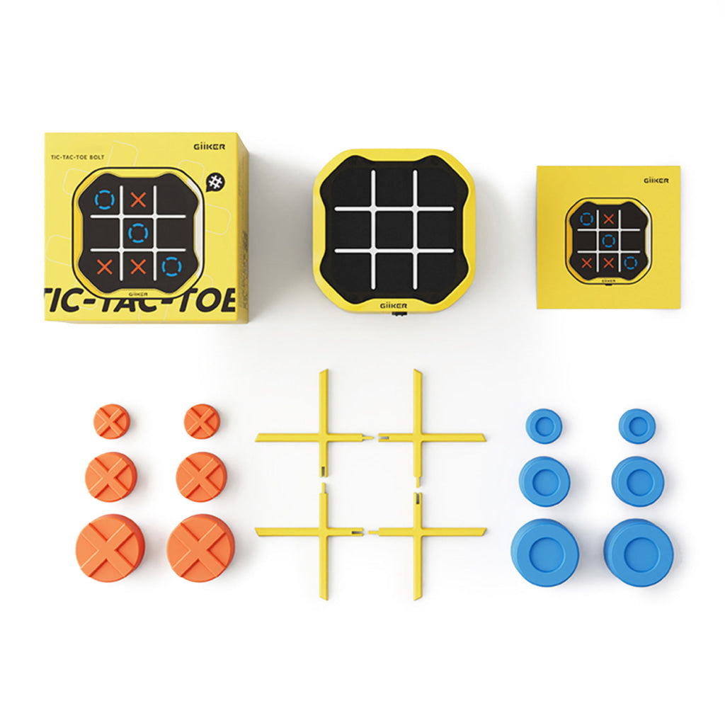 GiiKER 3-in-1 Tic Tac Toe Bolt Handheld Puzzle Game Console - Board Games
