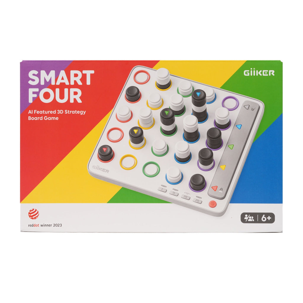 GiiKER Smart Connect 4 – Strategy Game for Kids 3+ | Build Logic Planning & Focus with Screen-Free 3D Gameplay - puzzle