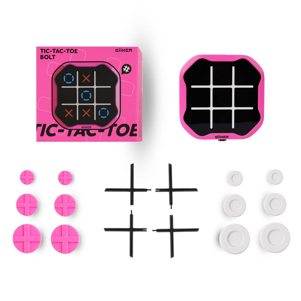 GiiKER Tic Tac Toe Bolt – 3-in-1 Handheld Game for Kids 3+ | Boost Focus Memory & Quick Thinking On-the-Go - puzzle