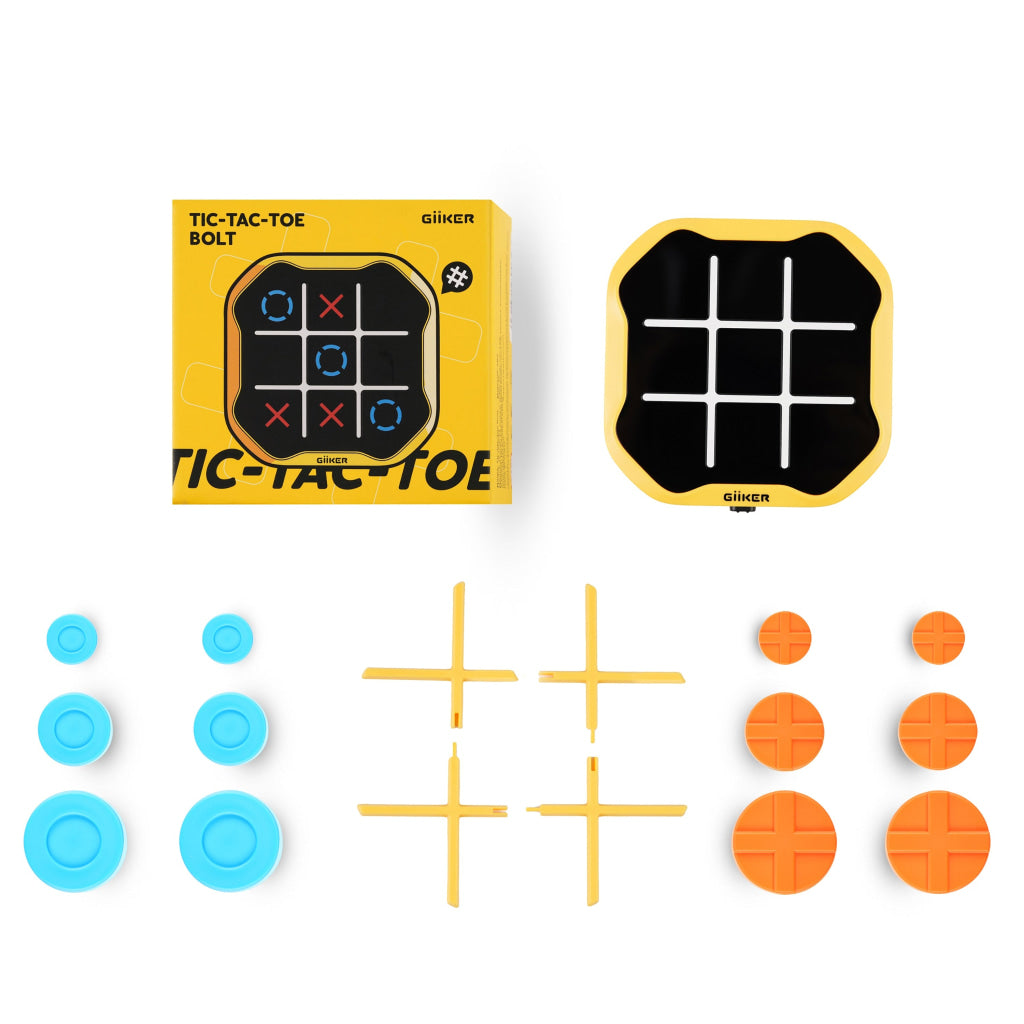 GiiKER Tic Tac Toe Bolt – 3-in-1 Handheld Game for Kids 3+ | Boost Focus Memory & Quick Thinking On-the-Go - puzzle