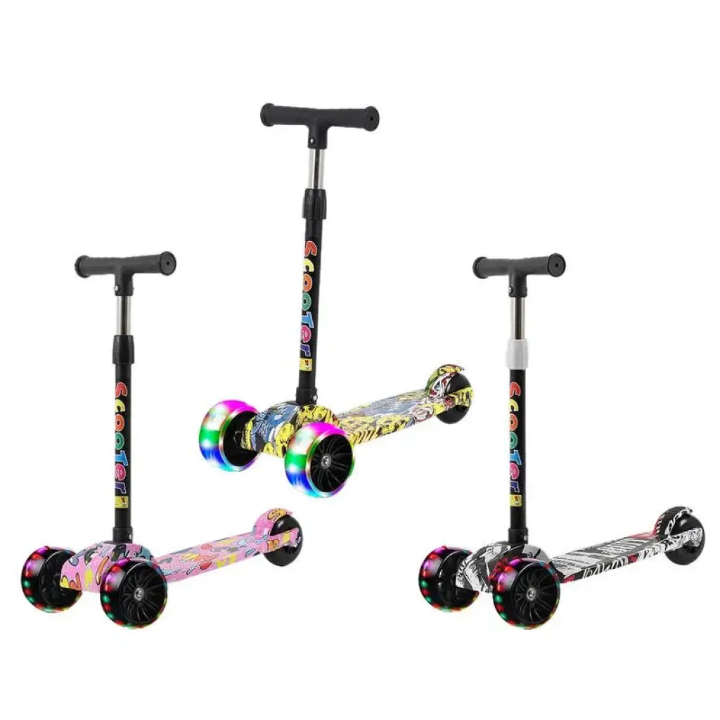Graffiti Scooter Three Wheels Light-Up