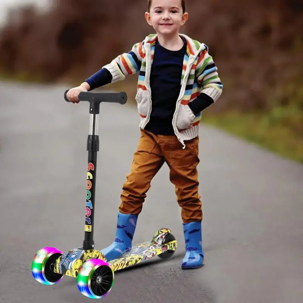 Graffiti Scooter Three Wheels Light-Up