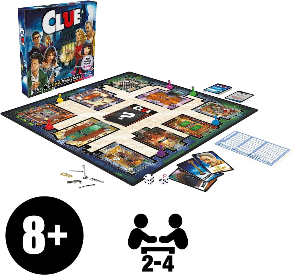 Hasbro - CLUE The Classic Mystery Game - Hasbro Gaming