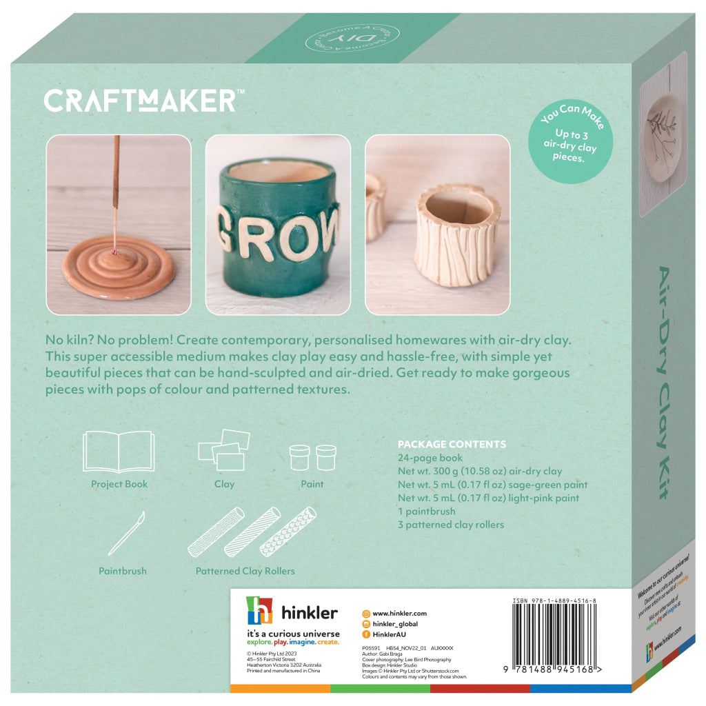 Hinkler Craft Maker Air-Dry Clay Kit Hinkler