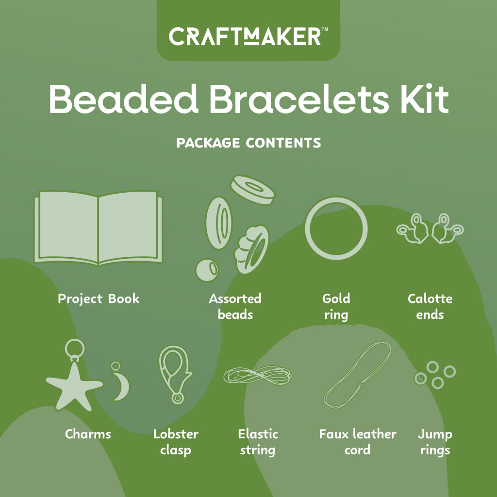 Hinkler Craft Maker Beaded Bracelets Kit CRAFT MAKER