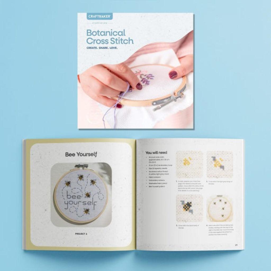 Hinkler Craft Maker Botanical Cross Stitch Kit - CRAFT MAKER