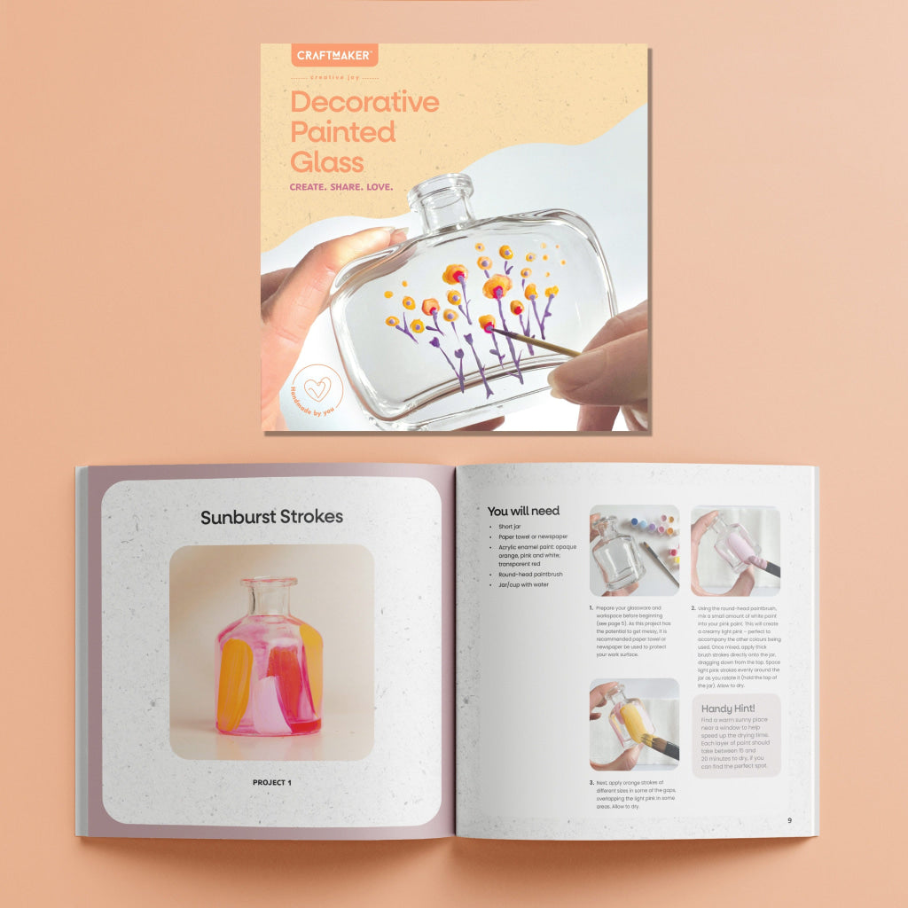 Hinkler Craft Maker Glass Painting Kit CRAFT MAKER