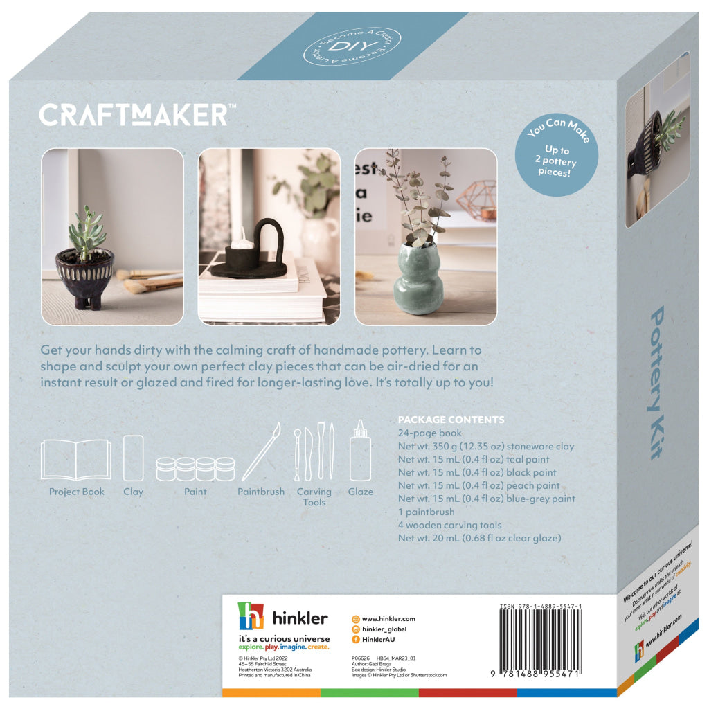 Hinkler Craft Maker Pottery Kit Craft Maker