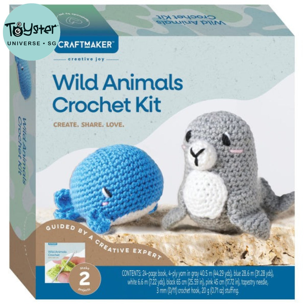 Hinkler Craft Maker Wild Animals Crochet Kit CRAFT MAKER